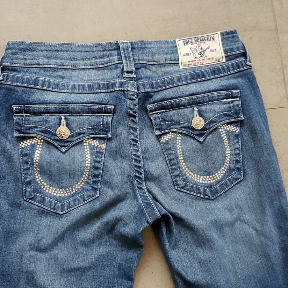 True Religion  Jean's With Rhinestones - Picture 2 of 7